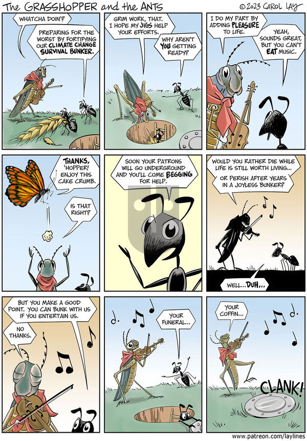 Lay Lines on Monday August 14, 2023 Comic Strip