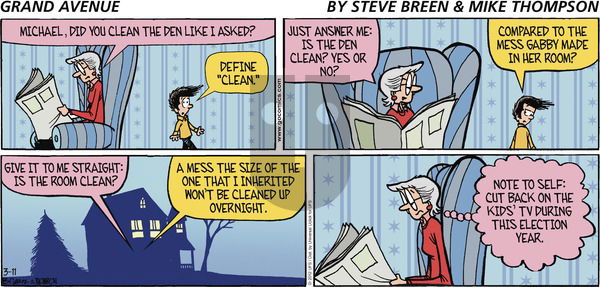 Grand Avenue on Sunday March 11, 2012 Comic Strip