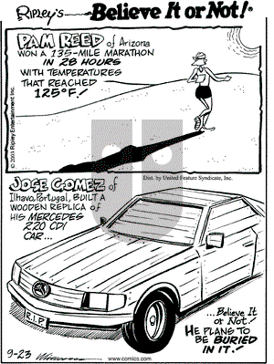Ripley's Believe It or Not on Tuesday September 23, 2003 Comic Strip