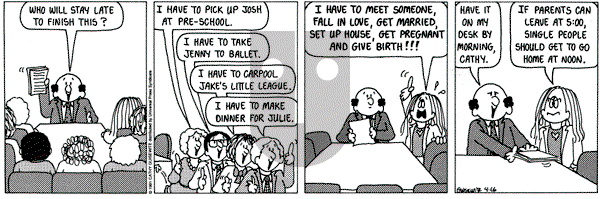 Cathy Classics on Tuesday April 16, 1991 Comic Strip