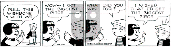 Nancy on Friday April 30, 1971 Comic Strip