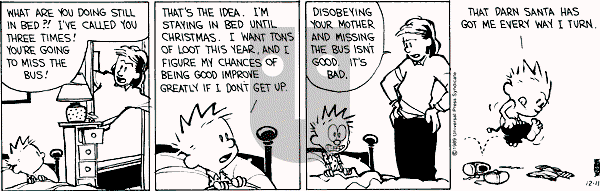 Calvin and Hobbes - Monday December 11, 1989 Comic Strip