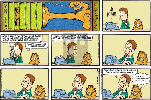 Garfield on Sunday September 7, 2008 Comic Strip