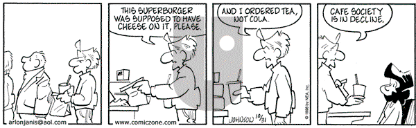 Arlo and Janis on Saturday October 31, 1998 Comic Strip