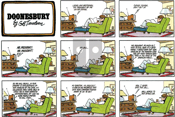 Doonesbury on Sunday March 12, 1978 Comic Strip