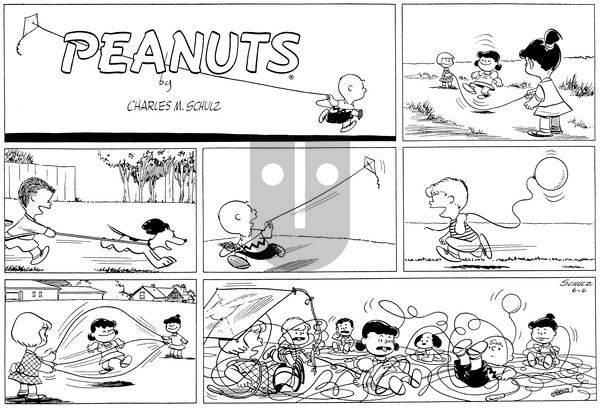 Peanuts on Sunday June 6, 1954 Comic Strip