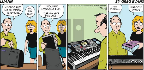 Luann - Sunday July 11, 2021 Comic Strip