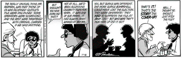Doonesbury on Saturday November 16, 1991 Comic Strip