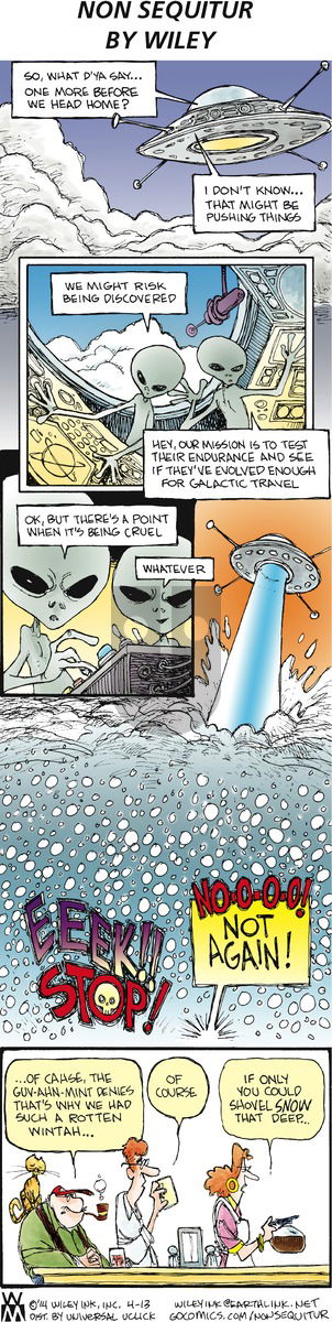 Non Sequitur on Sunday April 13, 2014 Comic Strip