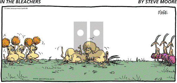 In the Bleachers on Sunday November 12, 2006 Comic Strip