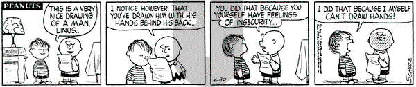 Peanuts - Tuesday April 30, 1957 Comic Strip