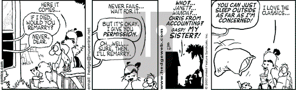 Over the Hedge on Saturday August 10, 2002 Comic Strip