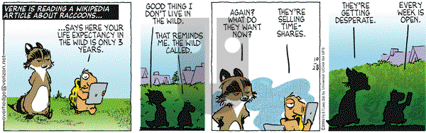 Over the Hedge on Wednesday October 28, 2015 Comic Strip