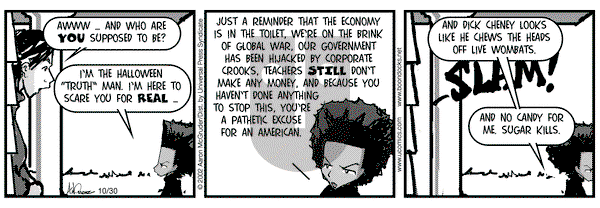 The Boondocks on Wednesday October 30, 2002 Comic Strip
