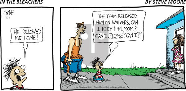 In the Bleachers on Sunday January 23, 2011 Comic Strip