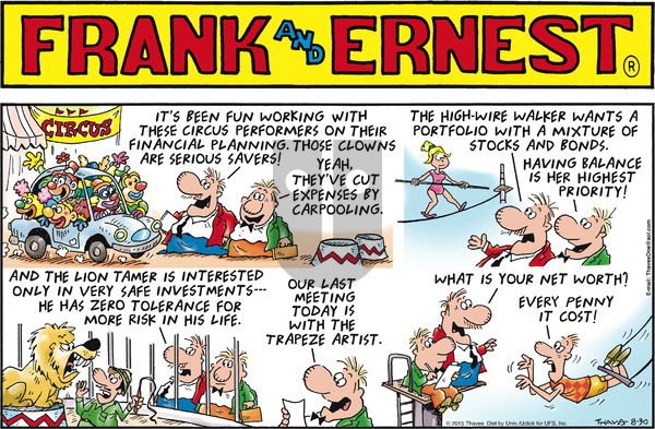 Frank and Ernest on Sunday August 30, 2015 Comic Strip