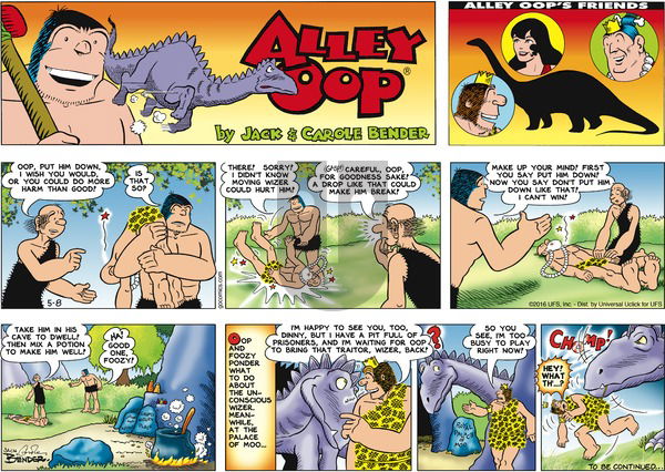Alley Oop on Sunday May 8, 2016 Comic Strip
