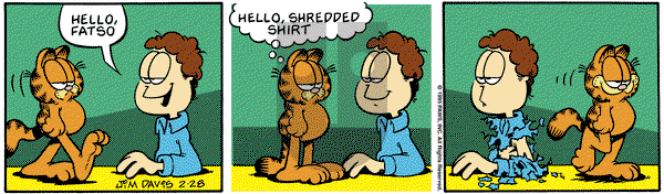 Garfield on Tuesday February 28, 1995 Comic Strip