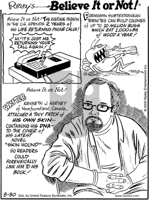 Ripley's Believe It or Not on Wednesday August 30, 2000 Comic Strip