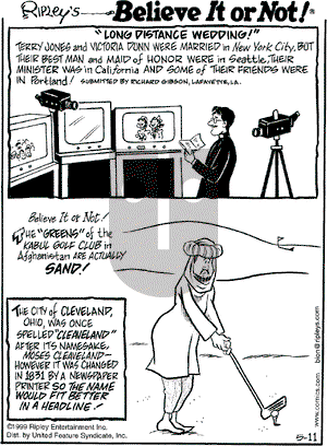 Ripley's Believe It or Not on Monday May 17, 1999 Comic Strip