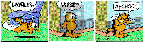 Garfield on Monday July 14, 1986 Comic Strip