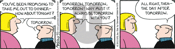 The Born Loser on Saturday April 7, 2012 Comic Strip