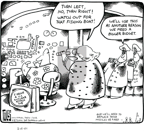 Tom Toles on Thursday February 15, 2001 Comic Strip