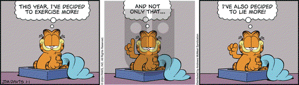 Garfield - Monday January 1, 2024 Comic Strip