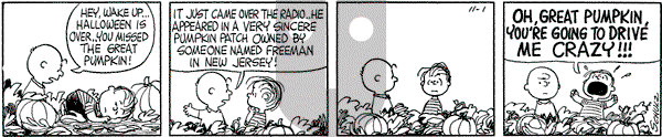 Peanuts - Wednesday November 1, 1961 Comic Strip