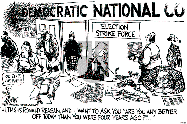 Pat Oliphant - Tuesday October 21, 1986 Comic Strip