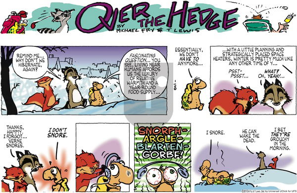 Over the Hedge on Sunday January 8, 2012 Comic Strip
