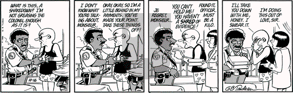Doonesbury on Thursday October 16, 1986 Comic Strip