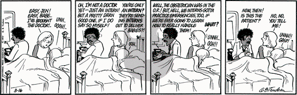 Doonesbury on Wednesday March 16, 1977 Comic Strip