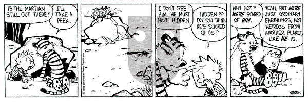 Calvin and Hobbes on Tuesday September 27, 1988 Comic Strip