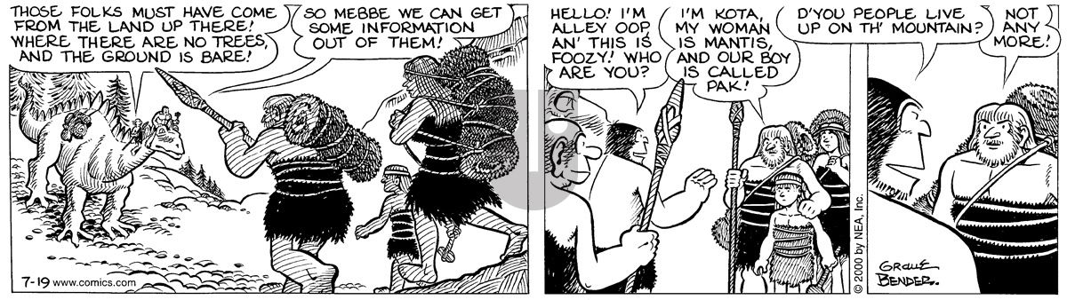 Alley Oop - Wednesday July 19, 2000 Comic Strip