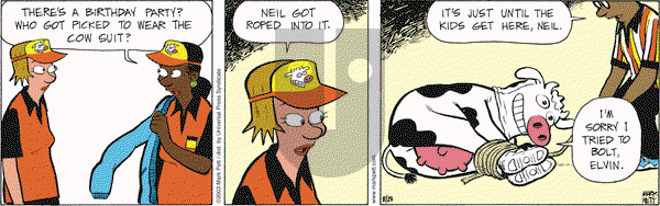 Lucky Cow on Thursday August 28, 2003 Comic Strip
