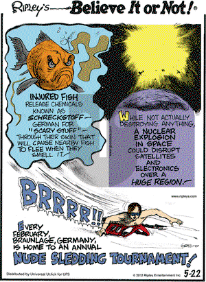 Ripley's Believe It or Not on Tuesday May 22, 2012 Comic Strip