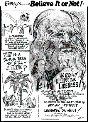 Ripley's Believe It or Not on Tuesday October 17, 2006 Comic Strip