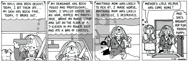Cathy Classics on Wednesday November 26, 1997 Comic Strip