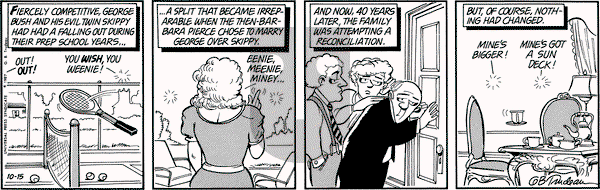 Doonesbury on Thursday October 15, 1987 Comic Strip