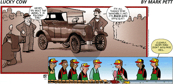 Lucky Cow on Sunday February 29, 2004 Comic Strip