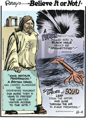 Ripley's Believe It or Not on Tuesday August 4, 2009 Comic Strip