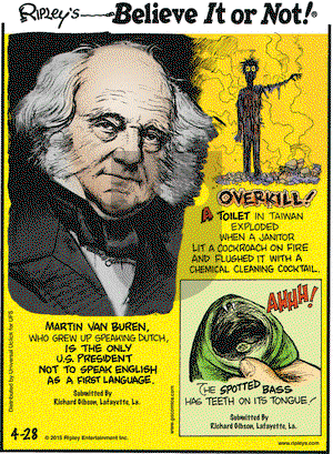 Ripley's Believe It or Not on Tuesday April 28, 2015 Comic Strip