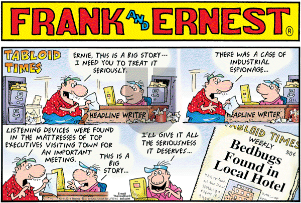 Frank and Ernest on Sunday October 23, 2011 Comic Strip