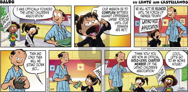 Baldo on Sunday November 11, 2007 Comic Strip