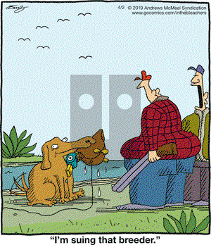 In the Bleachers on Tuesday April 2, 2019 Comic Strip