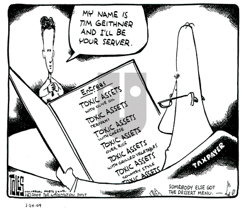 Tom Toles on Tuesday March 24, 2009 Comic Strip