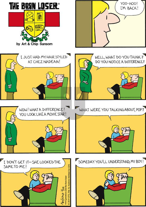 The Born Loser on Sunday February 24, 2019 Comic Strip