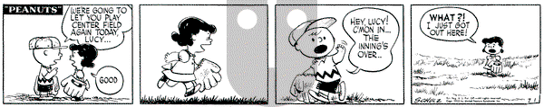 Peanuts - Wednesday July 1, 1953 Comic Strip
