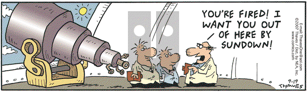 Frank and Ernest on Wednesday September 19, 2007 Comic Strip